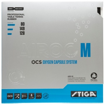 STIGA AIROC M 1.9 черная подкладка, Настольный теннис