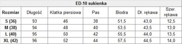 Trapezowa elegancka sukienka z kołnierzykiem, M