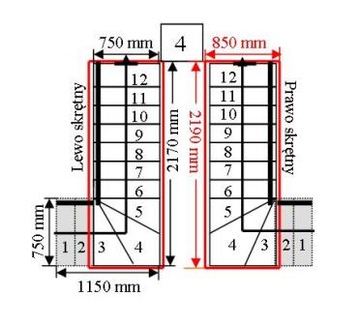 Лестница ДУДА, модель Maxima 03 L-90, 12 элементов