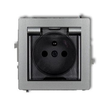 Srebrne gniazdo IP44 7DGPB-1zd DECO KARLIK