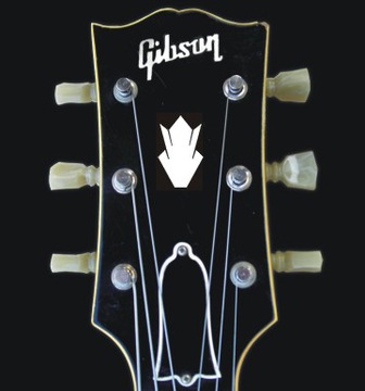 GIBSON symbol Diamond Hatch Custom Naklejka Gitara