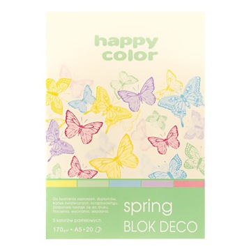 BLOK DECO A5 PAPIER SPRING 5 ODCIENI WIOSNA