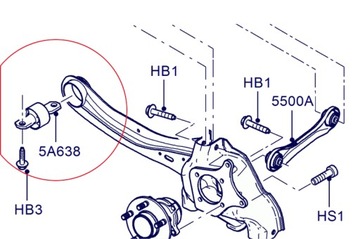 КОМПЛЕКТ ВАЙЛЕНТОВ ЗАДНЕЙ БАЛКИ FORD FOCUS C-MAX KUGA