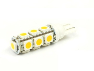 Żarówka W5W 13 LED SMD 5050 12V BIAŁA CIEPŁA