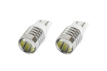 DIODA LED W5W T10 12V 3smd 7020L Z SOCZEWKĄ 01098