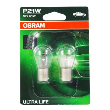 OSRAM ULTRA LIFE 12V 21W P21W BA15s