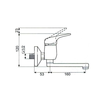 фото ориг. №3, Battery wall-mounted washbasin long spout royal