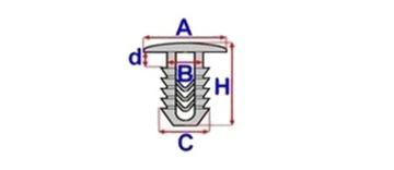 SPINKA KOŁEK USZCZELKI DRZWI CITROEN C8 XSARA PIC.