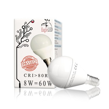 Żarówka kulka LED E14 G45 8W=60W Ciepła CCD EL