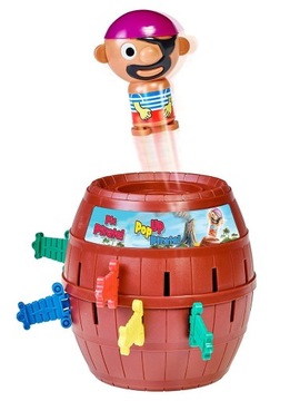 TOMY GAME ADVENTURES OF THE Merry PIRATE POP UP BARREL