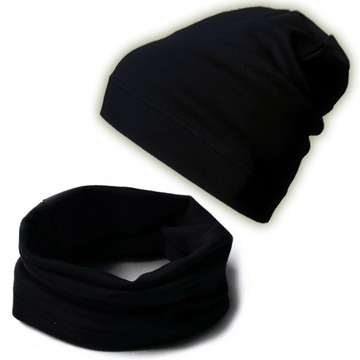 Komplet CZAPKA + TUBA beanie komin KOLORY r. 54-56