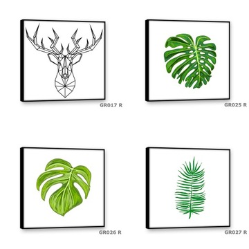 Картины на холсте 40х40 Современная картина ЛИСТЬЯ