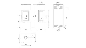фото ориг. №6, 6× stove steel grilles torus 123 x 53 x 44 centimeters black
