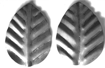 Большие листья розы кованые элементы 10 шт.