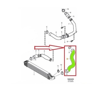 ТРУБКА ИНТЕРКУЛЕРА VOLVO V50 C30 C70 S40 31274146