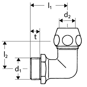 Угловой соединитель SCHELL 1/2z