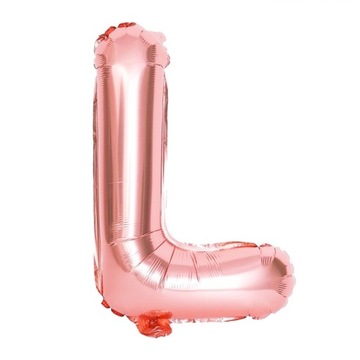 Balon Literka Litera L Urodziny Różowe Złoto 40cm