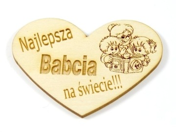 BRELOK zawieszka MAGNES babcia WZORY serce