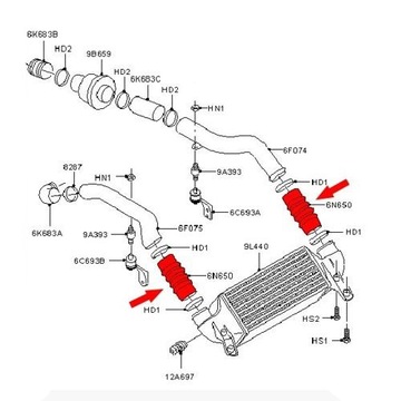 ШЛАНГ ТУРБОИНТЕРКУЛЕРА FORD FIESTA 1.8 TDDi