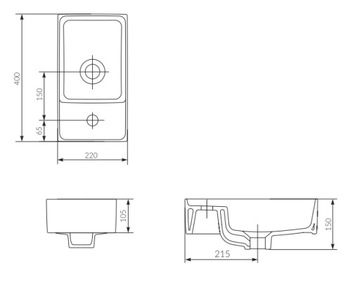 CERSANIT CREA ШКАФ + РАКОВИНА ДУБ 40 СМ S801-286