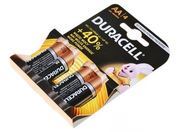 Батарейки Duracell R6 AA LR6 1,5В 4 шт. для лампы