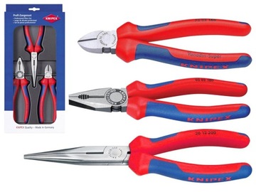 KNIPEX 002011 zestaw szczypce monterskie x3