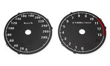 Kawasaki 1400 GTR 2007-2009 Tarcze Zegarów CZARNE
