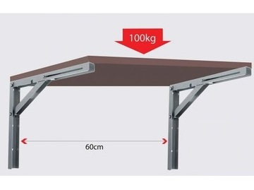 Полка складная полка 30см, петля угловая, 100кг ARTIC