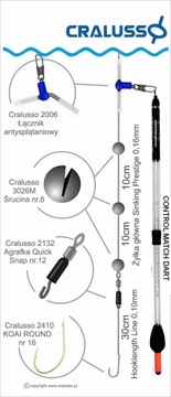 Through Float, Waggler Cralusso Pro Match 6 г