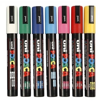 Маркер Uni с краской POSCA PC-5M Серебристый 1,8-2,5 мм