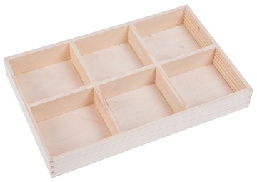 Drewniane PUDEŁKO pojemnik DECOUPAGE organizer EKO
