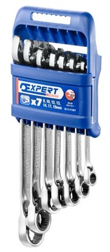 Zestaw 7 kluczy pł-oczk z grzechotką Expert E111107