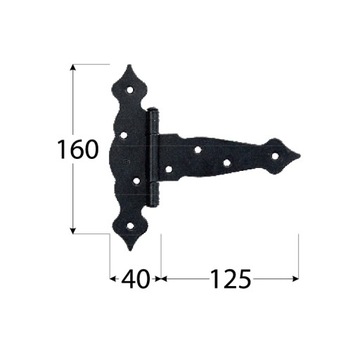 Петля треугольная для декоративных ящиков ZTO 125