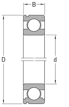 6208 ZZNR NSK Шариковый подшипник 40x80x18 с канавкой