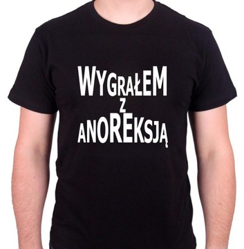 KOSZULKA premium WYGRAŁEM Z ANOREKSJĄ t-shirt