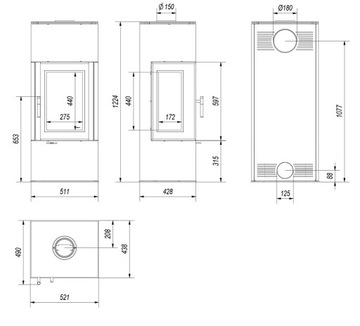 фото ориг. №8, Bookbinder stove freestanding fireplace steel goat torus 8 review 3 glass air duct