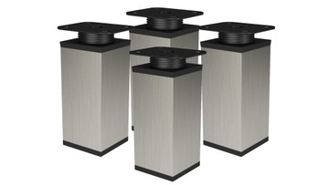 4 X NÓŻKA STOPKA MEBLOWA REGULOWANA H 100 MM INOX