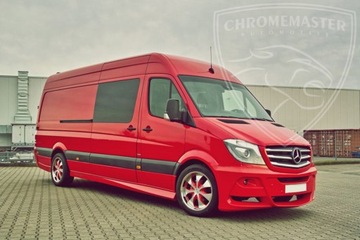 Mercedes Sprinter W906 2013+ ХРОМНЫЕ накладки на решетку радиатора