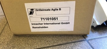 AGILA B MŘÍŽKA CHLADIČŮ MASKA IRMSCHER NOVÁ ORIG.