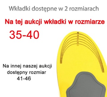 Wkładki ortopedyczne płaskostopie roz 35-40