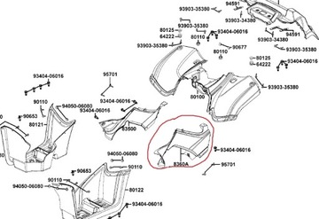 OBUDOWA OSŁONA BOCZNA LEWA KYMCO MXU 250 300