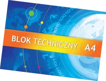 GRUBY BLOK TECHNICZNY A-4 / 240g - biały