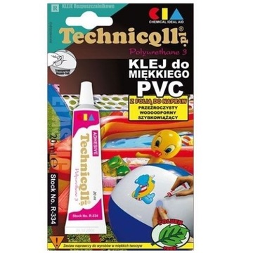 TECHNICOLL KLEJ DO MIĘKKIEGO PLASTIKU PCV PVC 20ML BASENU NAMIOTU PONTONU