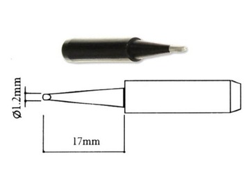 Grot do WEP ZHAOXIN PT T-1.2D 1.2mm płaski BlackHQ