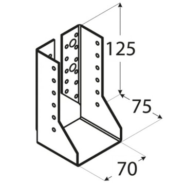 ПОДВЕСКА ДЛЯ БАЛКИ WBZ21, ИЗОГНУТЫЙ СОЕДИНИТЕЛЬ 70x125 СЕРТИФИКАТ