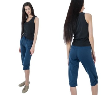Krótkie Spodnie Rybaczki Damskie 5658 r XL granat