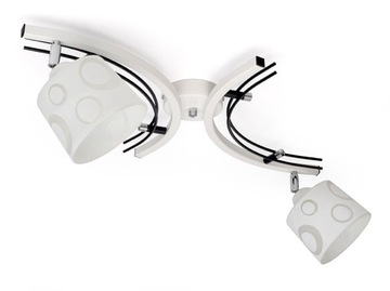 Lampa sufitowa plafon żyrandol 2xE27 klosz walec