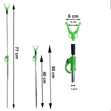 ПОДСТАВКА ДЛЯ РЫБАЛКИ 50/77 см АЛЮМИНИЙ Удочки