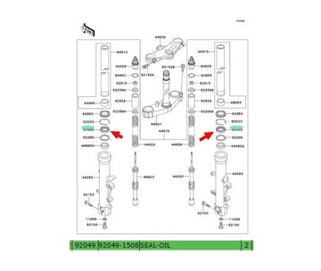 УПЛОТНИТЕЛЬ ПОДВЕСКИ LAGI Kawasaki ZX6R 2000-2002