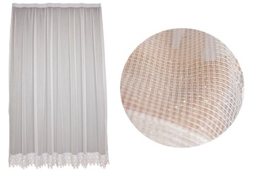 FIRANA Z GIPIURA FIRANKI SIATKA SREBRNA 600x250wys